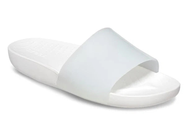 NWT Crocs Splash Glossy Slide White Sandals Size 5. Style 208538-100