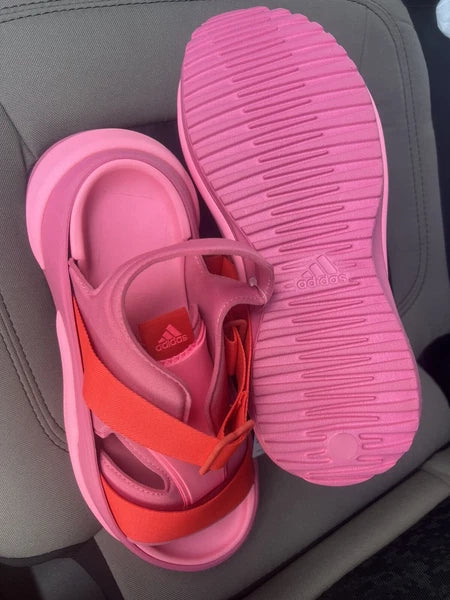 Adidas WOMENS SZ 11 Mehana Comfy Strap Fashion Sandal Slides Pink IF8182