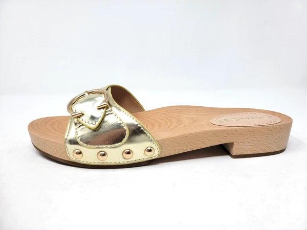 Coach Bleeker Gold Metallic Leather Sandal G5079 Size 7