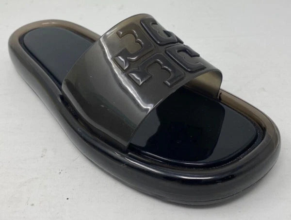 NIB TORY BURCH $188 BLACK BUBBLE JELLY SLIDE SANDAL/Sz 7 37 EU Style 85010