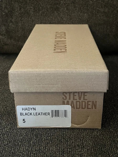 Steve Madden Hadyn Women Sandals Black Leather -Size 5M
