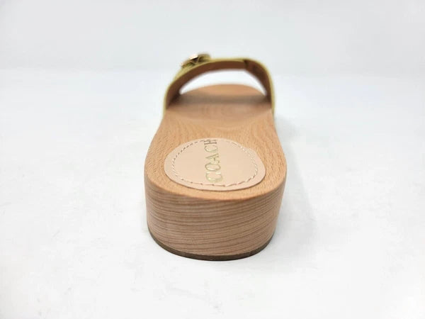 Coach Bleeker Gold Metallic Leather Sandal G5079 Size 7