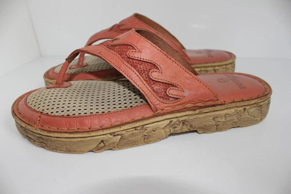 Double H Boots Womens Size 8 Slide Sandals Rose Western Style Leather DH585