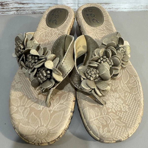 -NEAR MINT- Women’s 8 b.o.c Born Concept Fashion Sandals Flowers Cork Slides