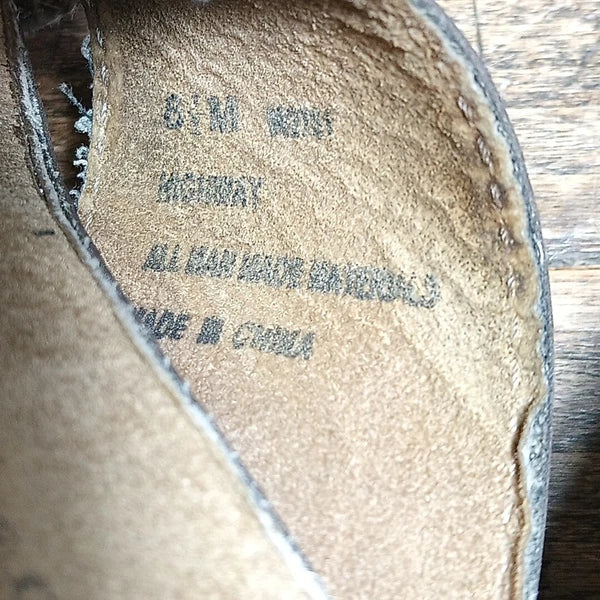 Fashion Bug Womens Sz 8.5 Sandals Slide Shoes Y2K Brown Vintage Chunky GRUNGE