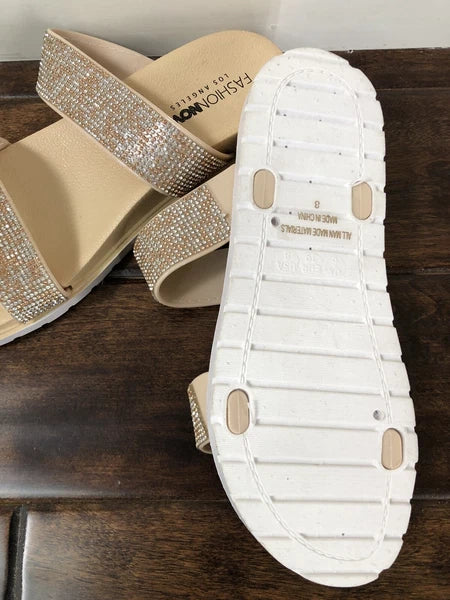 Fashionnova Womens Slide Mules Sandals US SIZE 8