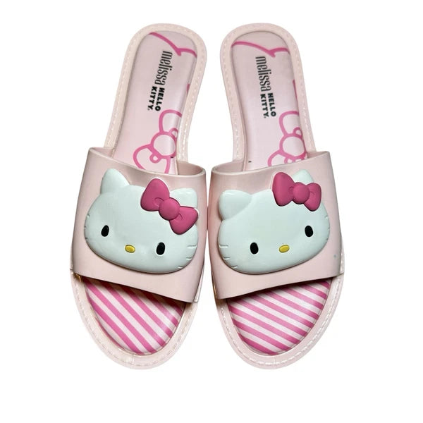 Melissa x Hello Kitty Pink Slide Sandals Women’s Size 9 US Collab Sanrio Kawaii