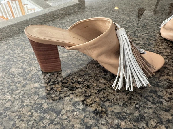 Loeffler Randall Cleo Tassel Mule Slides Shoes Women’s Size 6.5B