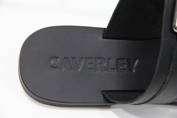 Caverley Cass Slide EU 40 NEW Black Leather Flat Sandal Women Minimalist style