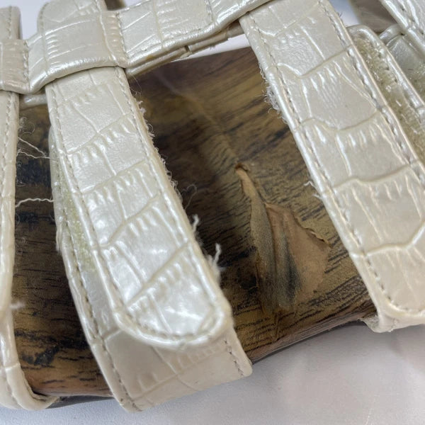 VIONIC Leigh Ann Sandals  Womens Sz 8 Croc Print Slip On Comfort Trendy Style