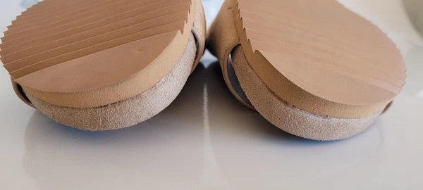 HALSTON ZARAH TAN SUEDE MULE SLIDES SANDALS WOMEN'S 9M A4520317 Open Toe