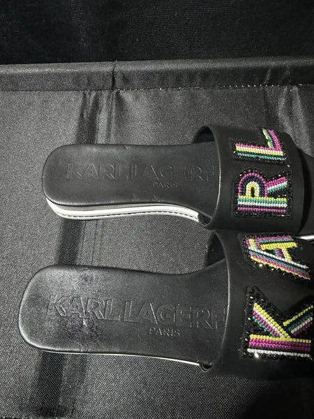 Karl Lagerfeld Paris Jaxine Embellished Platform Sandals Women’s Size 7.5 M