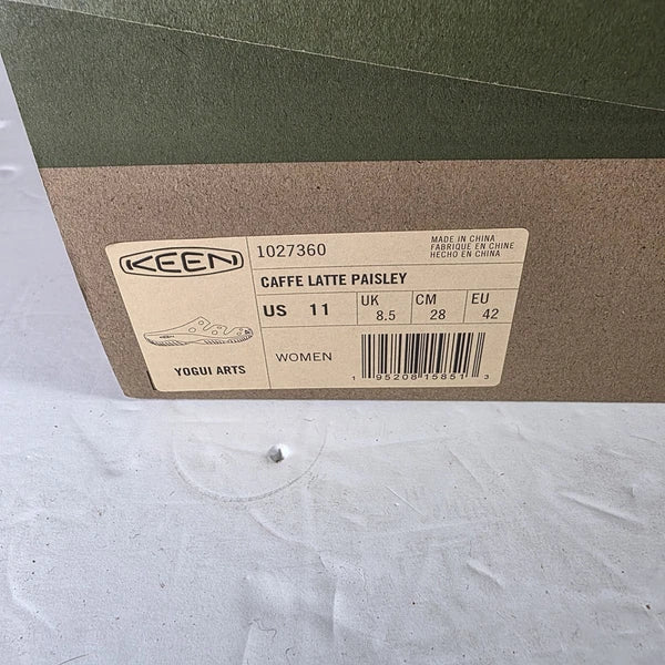 New Keen Yogui Arts Clog x THC Women’s 11 Cafe Latte Paisley Slides $90 With Box