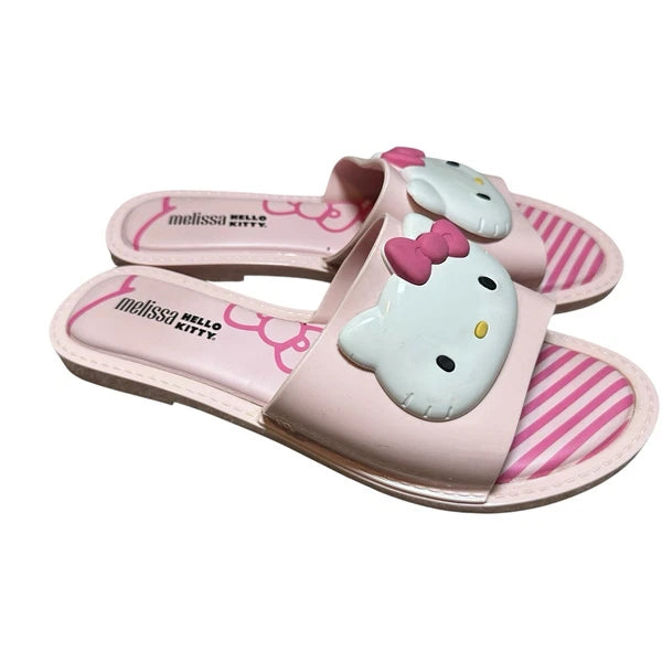 Melissa x Hello Kitty Pink Slide Sandals Women’s Size 9 US Collab Sanrio Kawaii