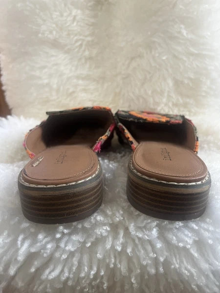 Indigo Rd. Hayze Mule Floral Embroidered Slip On Sandals Women’s Size 8.5