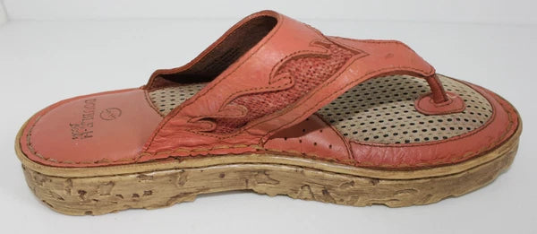 Double H Boots Womens Size 8 Slide Sandals Rose Western Style Leather DH585