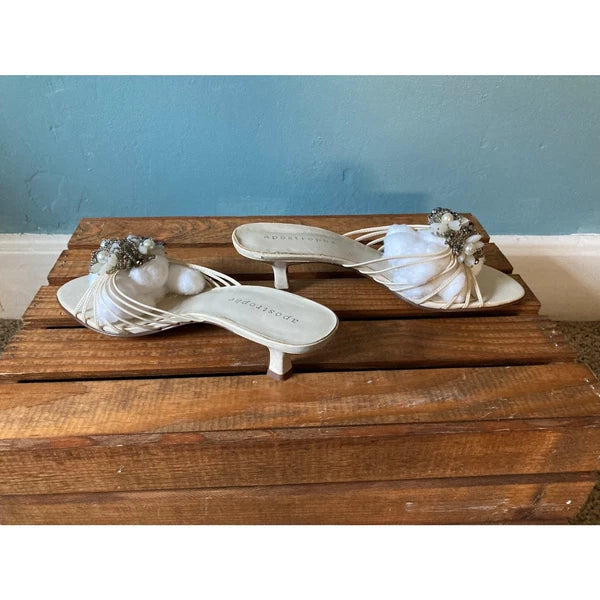 Apostrophe heeled beaded sandals style Chelsea 570 size 10M