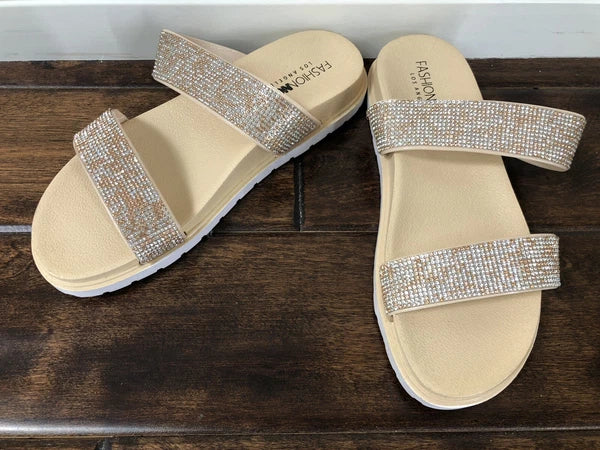 Fashionnova Womens Slide Mules Sandals US SIZE 8