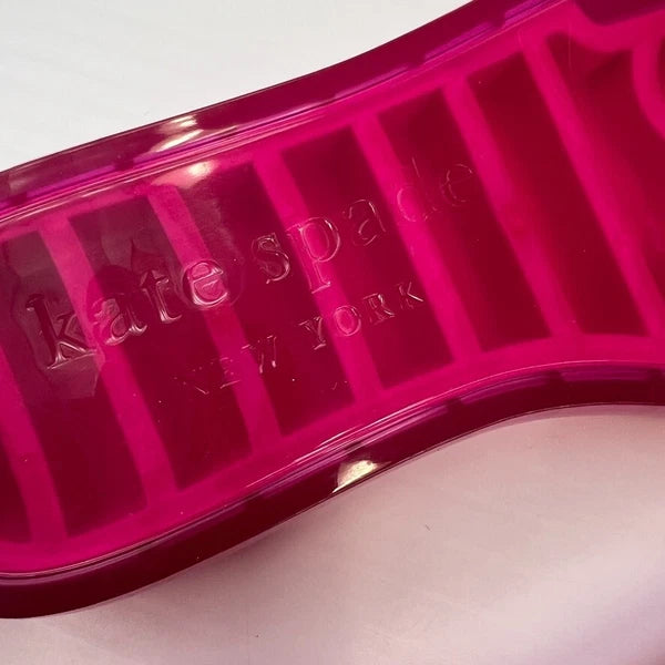 Kate Spade Sandal Women 7 Bow Tie Slide Flat Jelly Cruise Resort Pool Core Ex