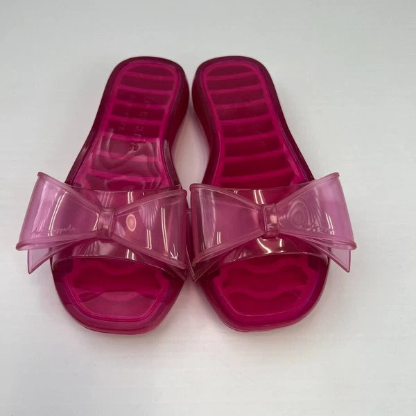 Kate Spade Sandal Women 7 Bow Tie Slide Flat Jelly Cruise Resort Pool Core Ex