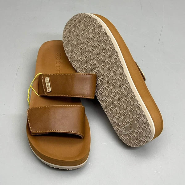 COBIAN Dana Rise Elevated Flatform Style Slide Women's Sz 8 Tan DNA24-230-08
