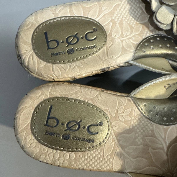 -NEAR MINT- Women’s 8 b.o.c Born Concept Fashion Sandals Flowers Cork Slides