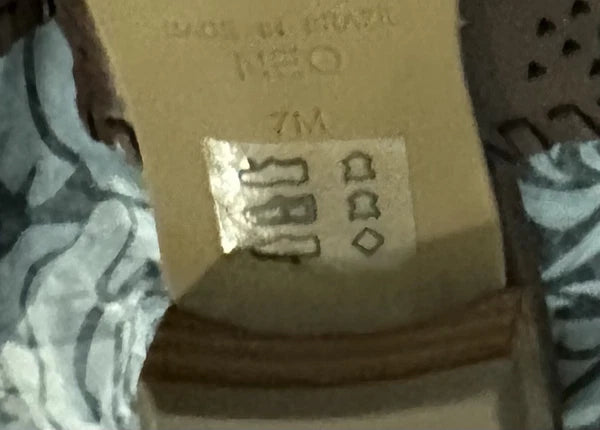 NWT - Brighton Sandal Slides Style NEO Brown Leather Silver-tone Hardware Size 7