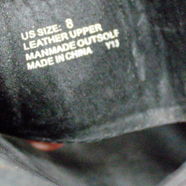 Very Volatile Los Angeles Wedge Sandals Black Leather Platform Women's Size 8