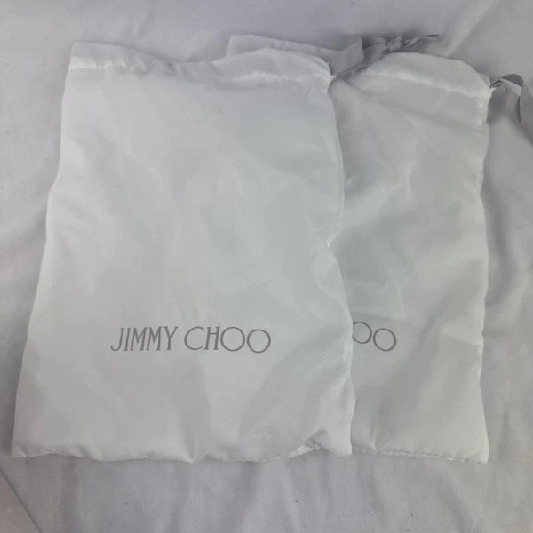 Jimmy Choo Allison Mule 45 Leather Heel Slide Camel Brown Tan Sz 36.5 6.5