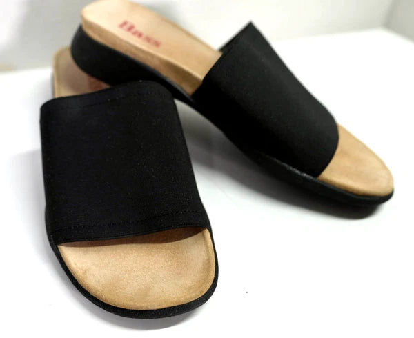 Women's Bass Laila Slide Style Sandals, Color: Black, Size: 10