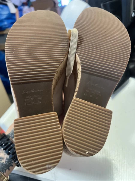 Luiza Barcelos 40 Platform Leather Mules Open Toe Slide Sandal Pink Leather Gold