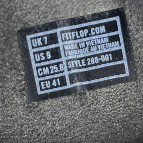 Fitflop Leather Black Sandals US 9 EU 41 Flip Flops Style 288-001