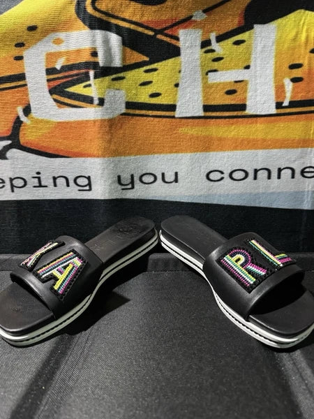 Karl Lagerfeld Paris Jaxine Embellished Platform Sandals Women’s Size 7.5 M