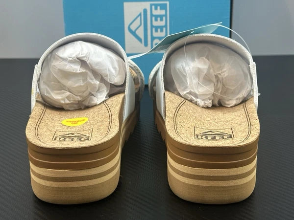 Reef Women’s US 9 Cushion Vista Hi White Braid Slip On Sandal, Style # CI9861