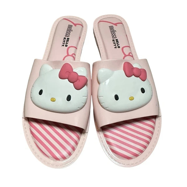 Melissa x Hello Kitty Pink Slide Sandals Women’s Size 9 US Collab Sanrio Kawaii