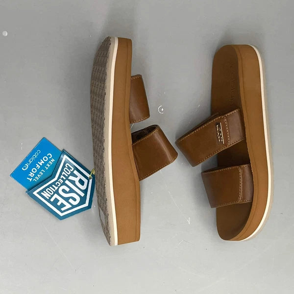 COBIAN Dana Rise Elevated Flatform Style Slide Women's Sz 8 Tan DNA24-230-08