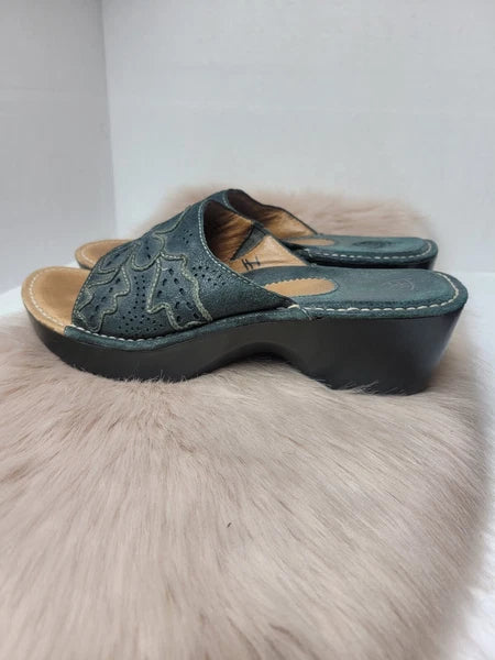 Ariat Floral Slide Sandals Black Style 22301 Womens Slip On Shoes Size 8.5 B