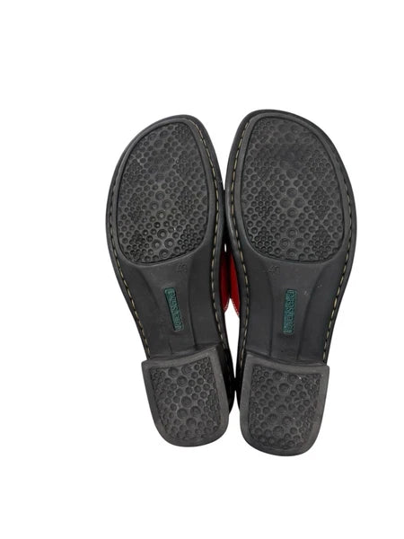 Josef Seibel Leather Slide Style Open Toe Sandals Red Womens EU 40 US 9/9.5