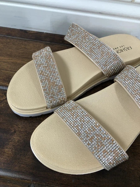 Fashionnova Womens Slide Mules Sandals US SIZE 8