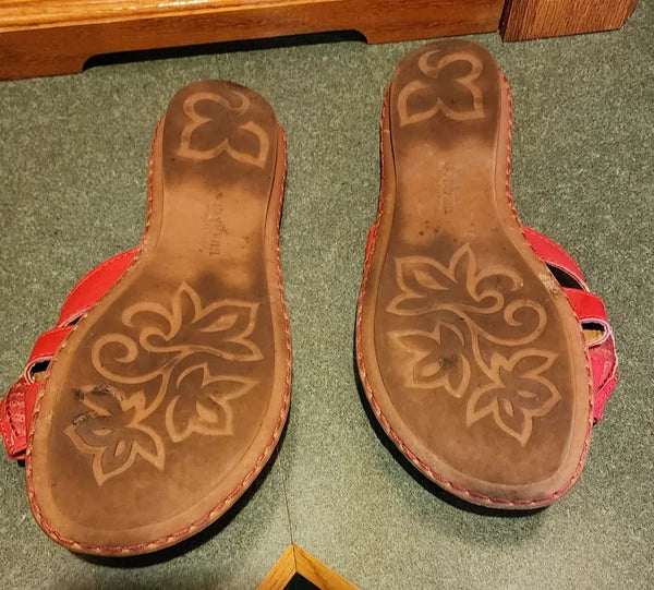 Sonoma Life Style Slide Sandals Casual Comfort Fushia Flats Size 8M