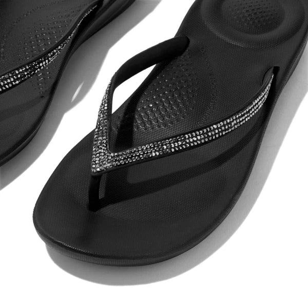 FitFlop Women's iQushion Sparkle Ergonomic Flip Flops
