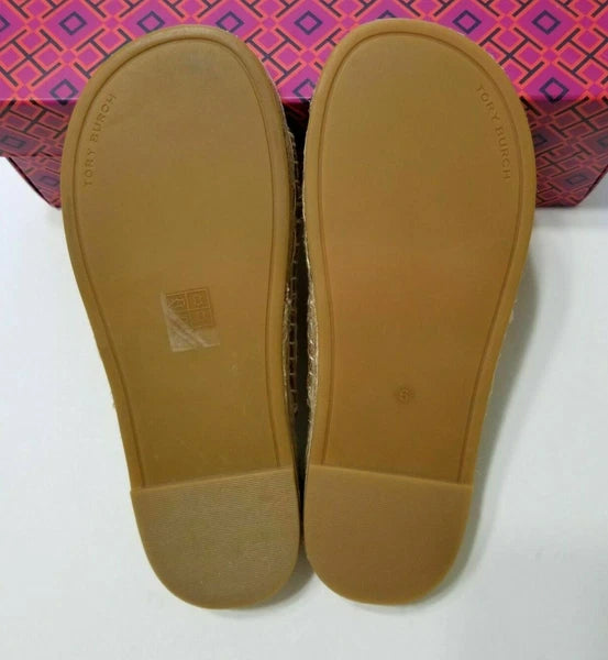 NEW Tory Burch Selby Two-Band Espadrille Slide Sandal in Rhum Size 7, 8, 9.5