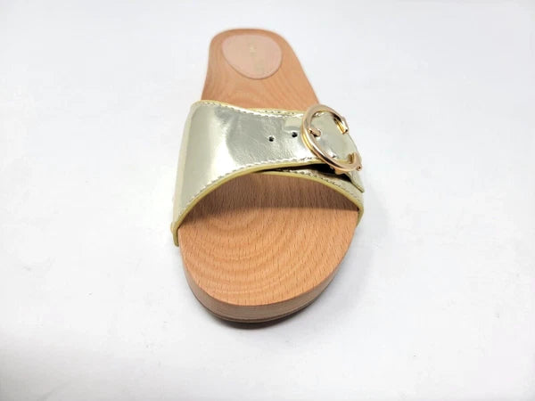 Coach Bleeker Gold Metallic Leather Sandal G5079 Size 7