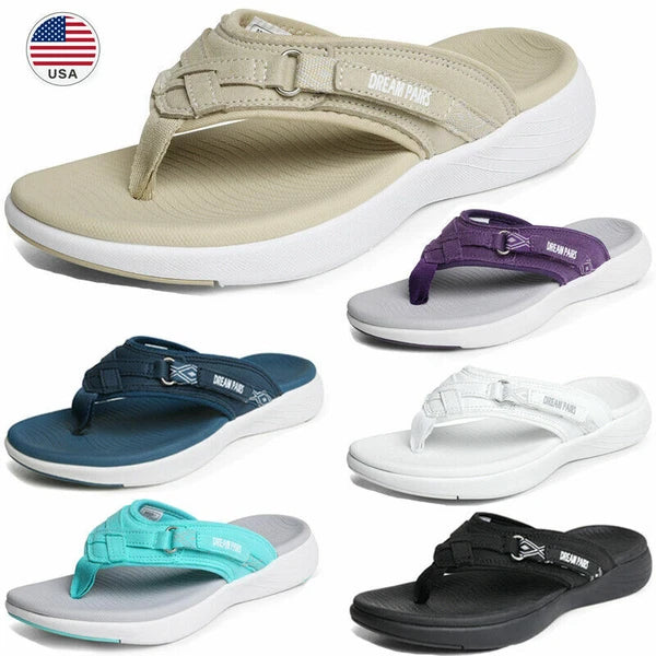 Women's Fashion Arch Flip Flop Sandals Lightweight Comfort Casual Thong Sandals