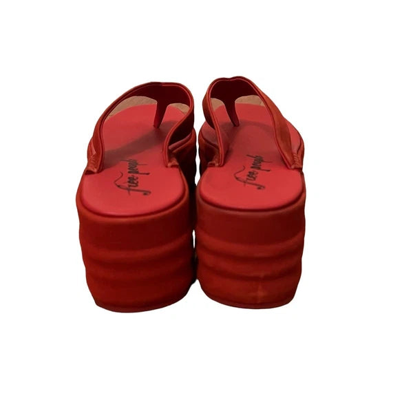 Free People Haven Thong Platform Sandal Flame Red Women's Sz EU 38 US 8 NEW