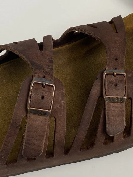 Birkenstock Granada Brown Leather Soft Footbed Sandals Size 40 US W9 M7