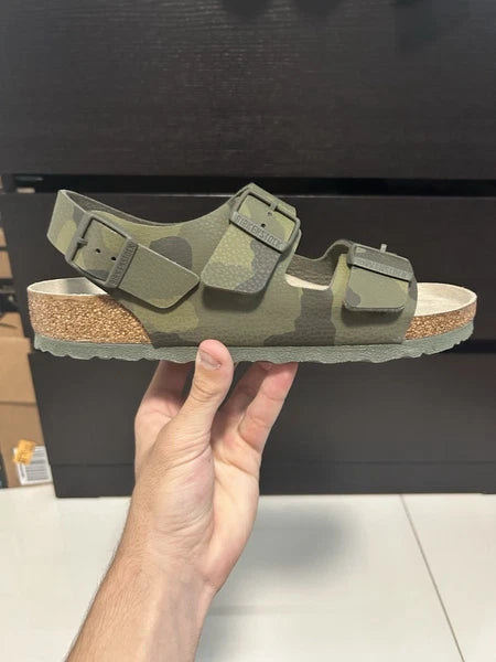 Birkenstock BS Arizona Birko-Flor Desert Soil Camo Green Sandal US M8/ W10