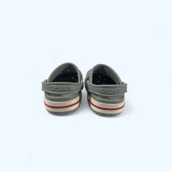 Crocs Crocband Clogs Unisex Men's 7/ Women's 9 Gray W/Red Trim