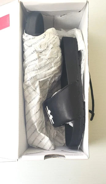 New Womens Aldo Black Slides Size 6 # @ Style TARNOFF-96
