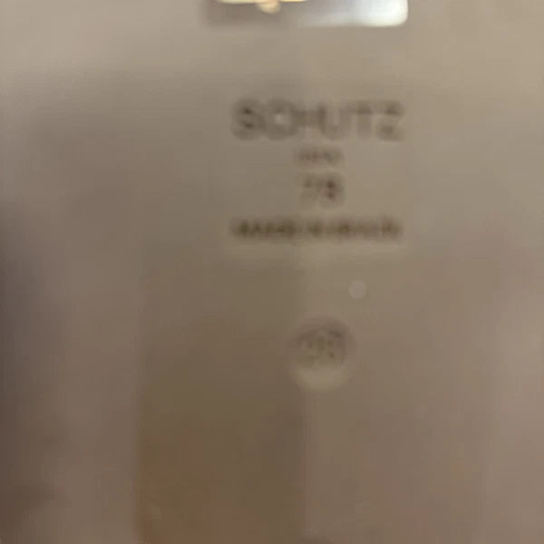 SCHUTZ Enola Crisscross Buckle CAMEL Leather Sandals Slides Women's 7 NEW!